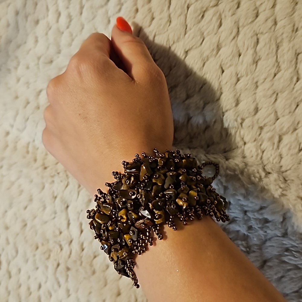 #0057 Bracelet beaded - Small Repair on inside possibly